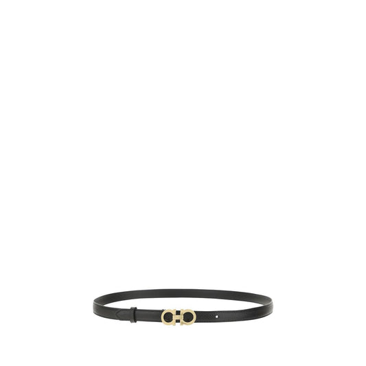 Black Calf Leather Bos Taurus Thin Belt