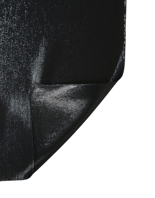 Black Silk Lurex Foulard Wrap Shawl 119cm x 117.5cm Scarf