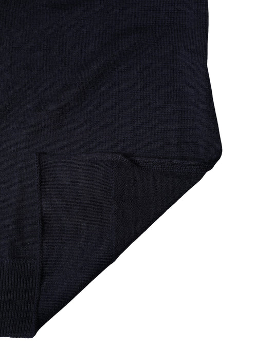 Blue Wool Knitted Shawl Neck Wrap 200cm x 25cm Scarf