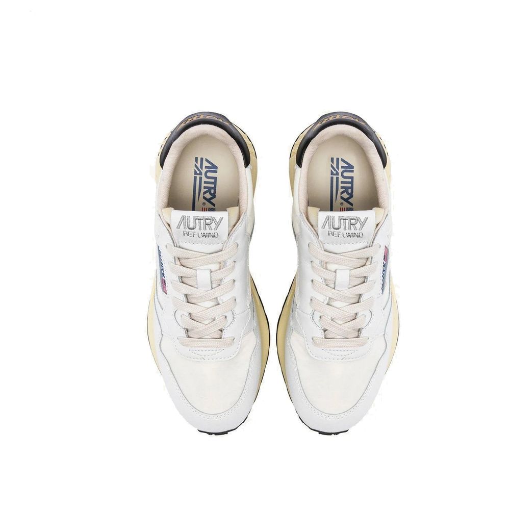 White Leather Athletic Sneakers