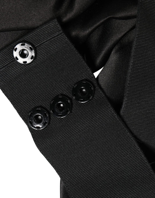 Black Silk Satin Sash Wide Waist Women Belt