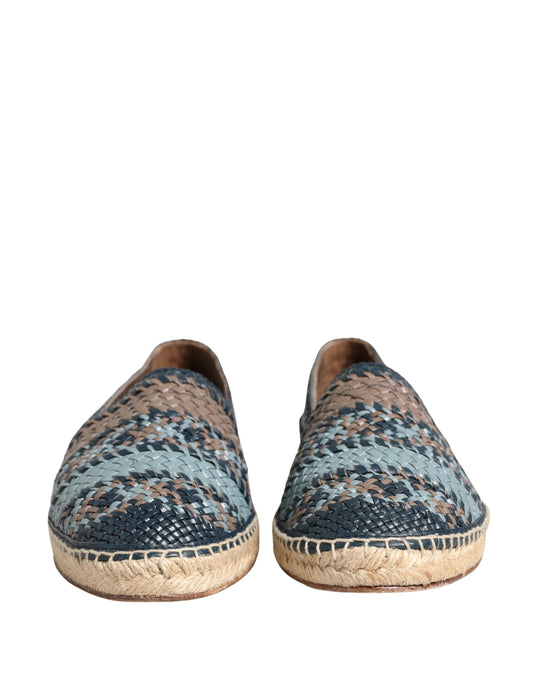 Blue Gray Slip On Buffalo Espadrille Shoes