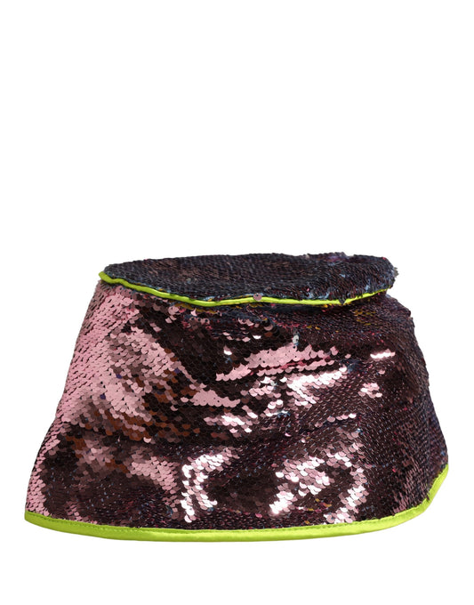 Men Purple Sequined Bucket Fisherman Capello Hat