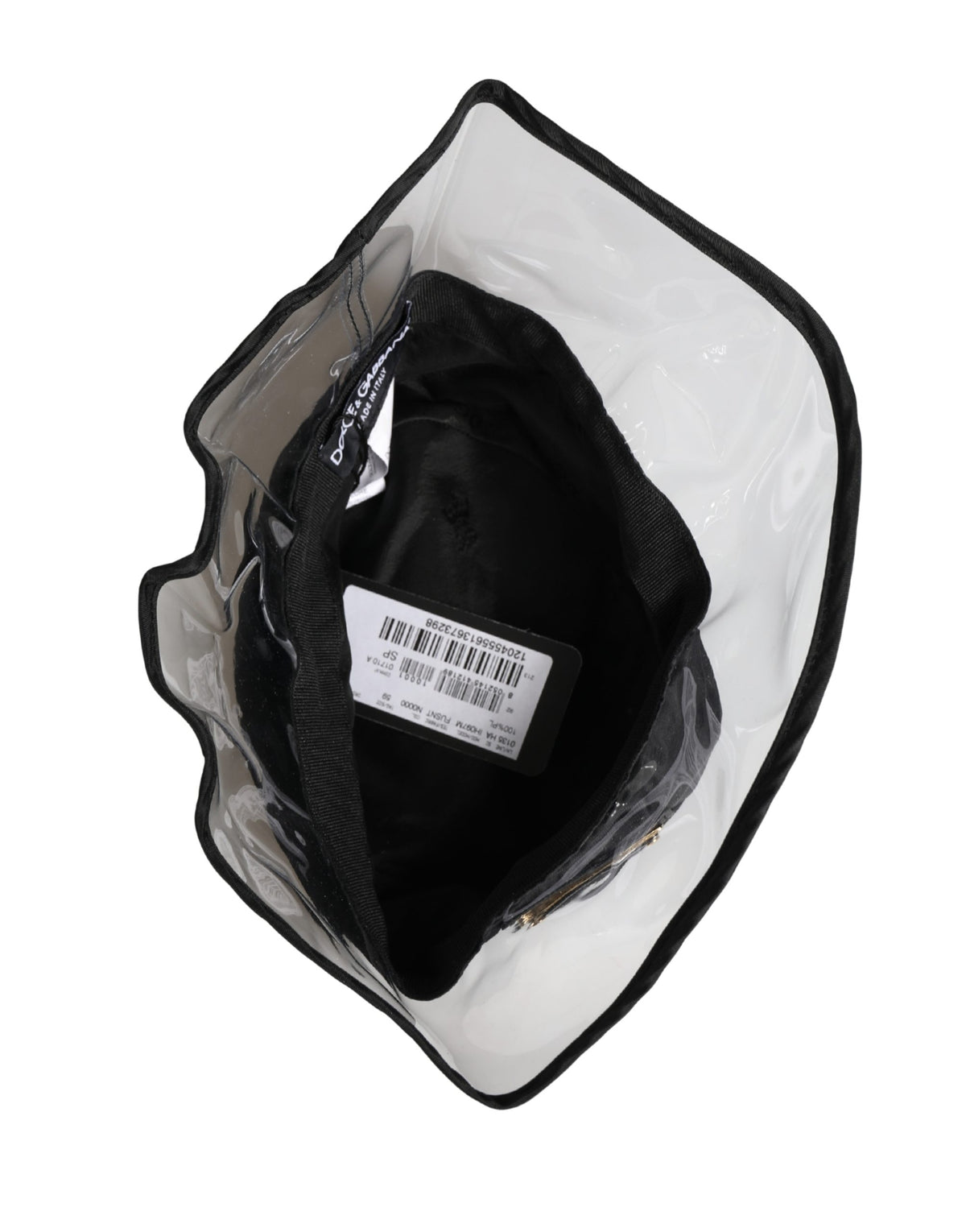 Men Black Plastic Fisherman Bucket Capello Hat