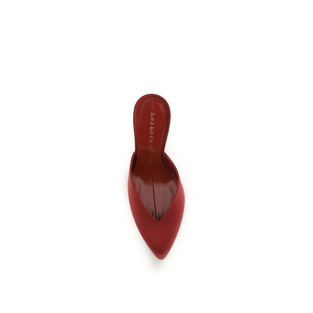 Red Silk Mules