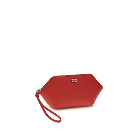 Red Recycled Leather Clutch Bag