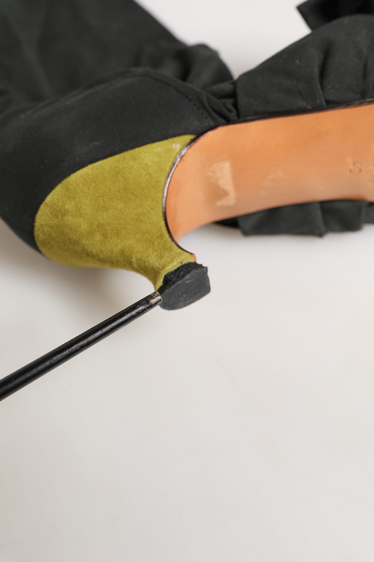 Black Yellow Suede Boots Shoes