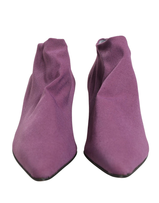 Shoes Purple Suede Ankle Boots Shoes