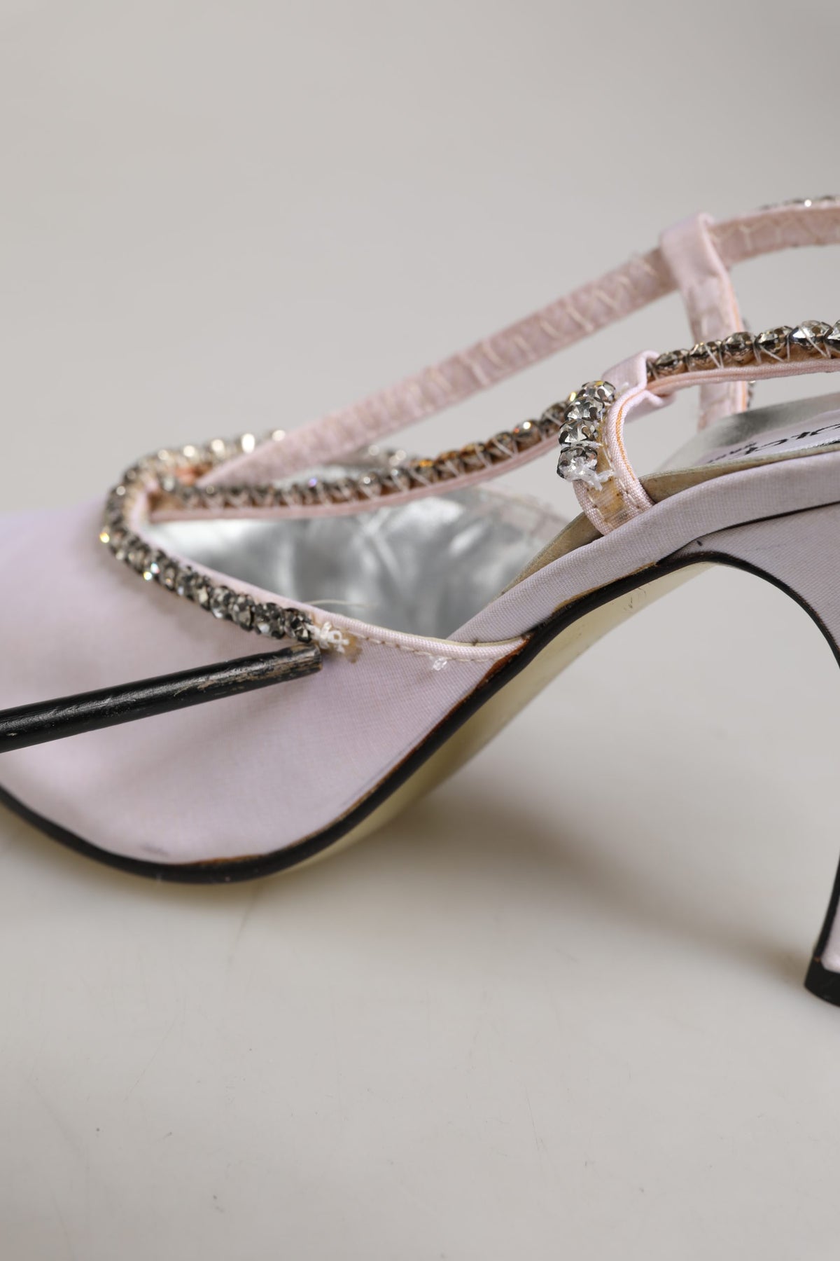 White Strass Crystal Slingbacks Pumps Shoes