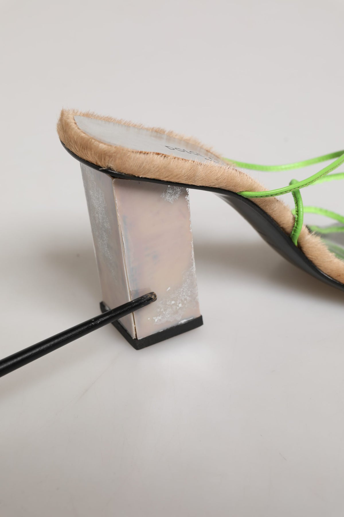 Multicolor Leather Block Heels Sandals Shoes