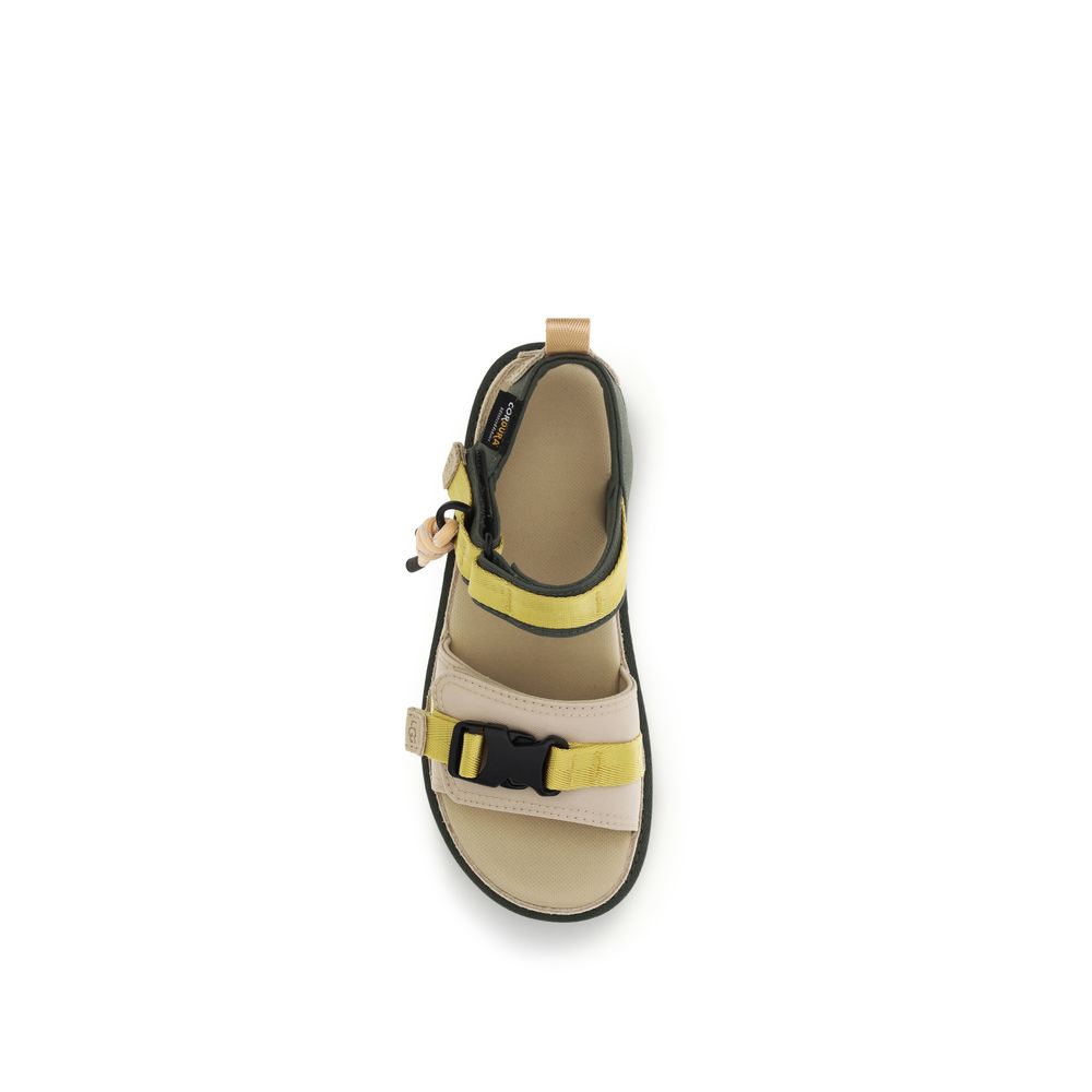 Beige Other Fibres Flat Sandals