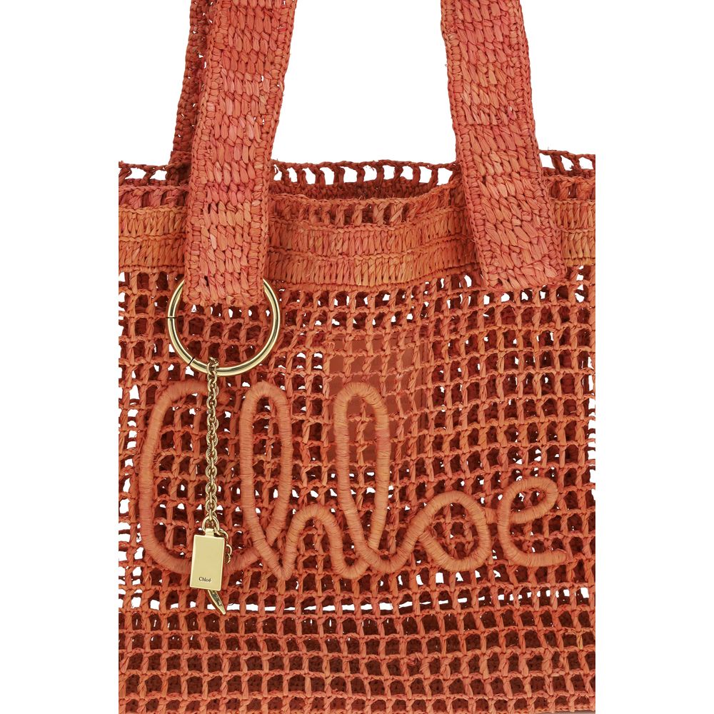 Red Raffia Shoulder Bag