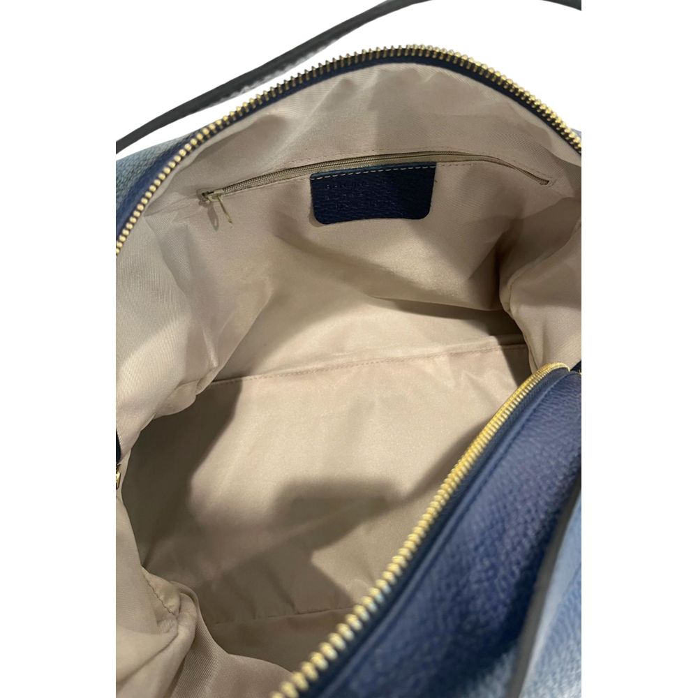 Blue Leather Women Bag