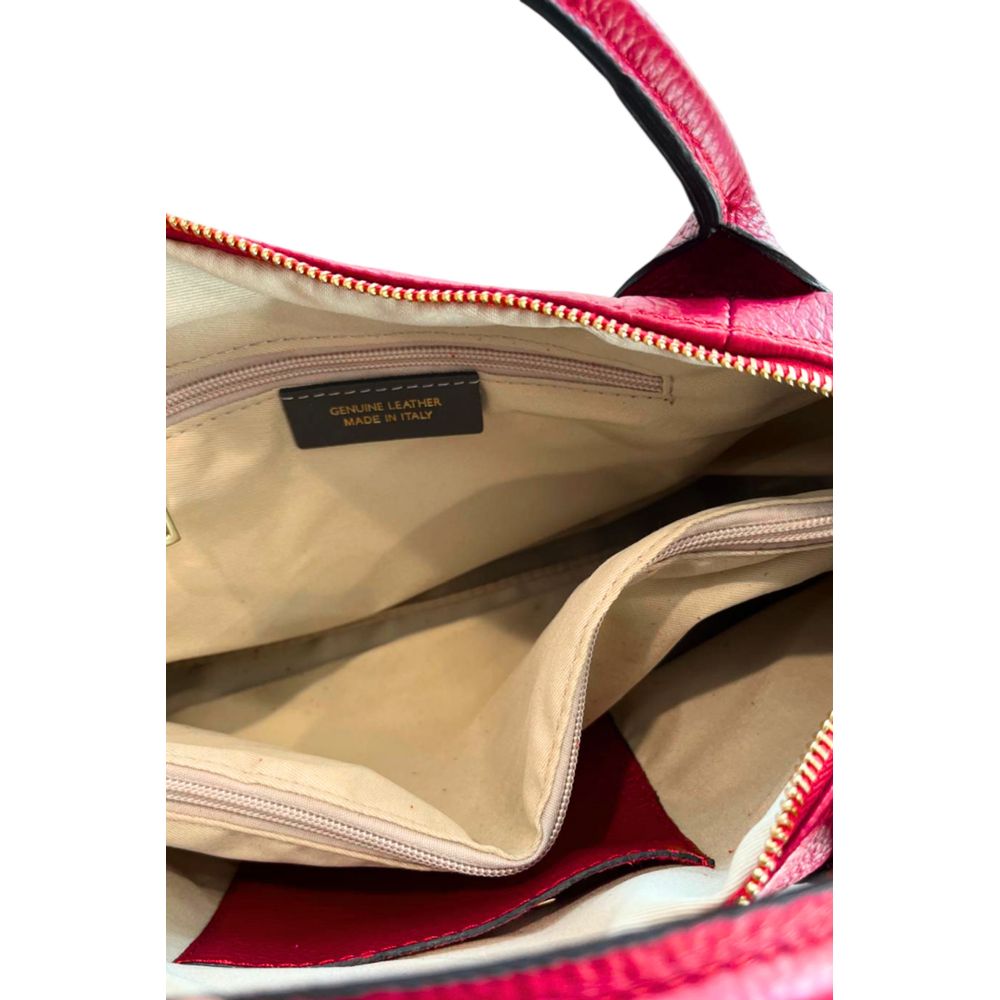 Red Leather Women Handbag