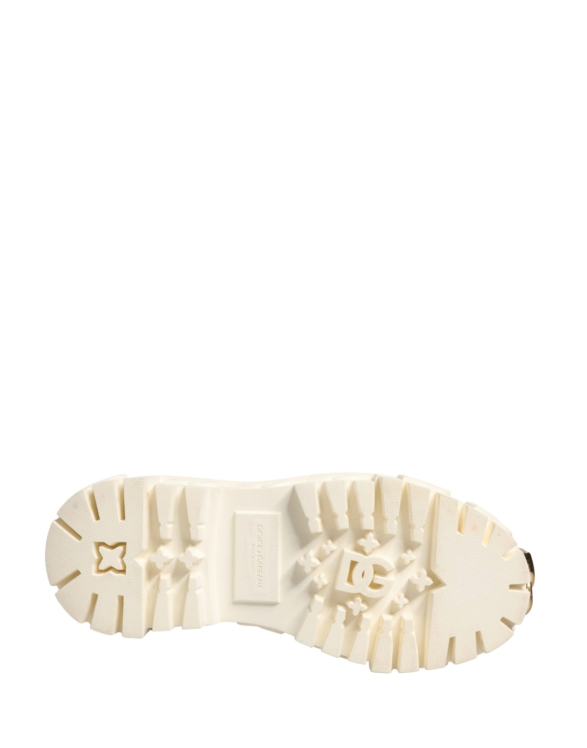 White Leather Rubber Logo Ankle Boots Shoes