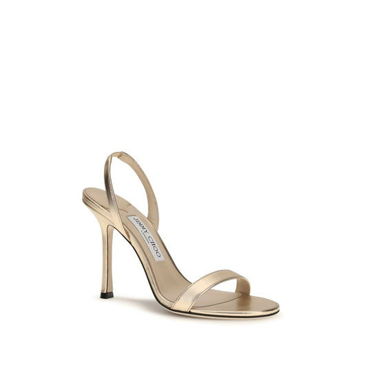 Gold Calf Leather Bos Taurus Stiletto Heel Sandals