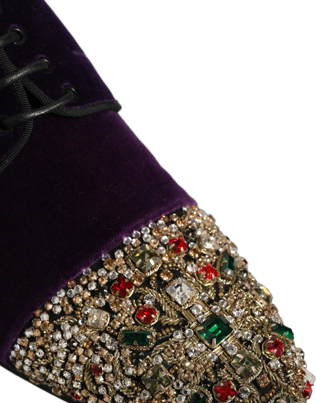 Violet Suede Embellished Derby Dress Shoes