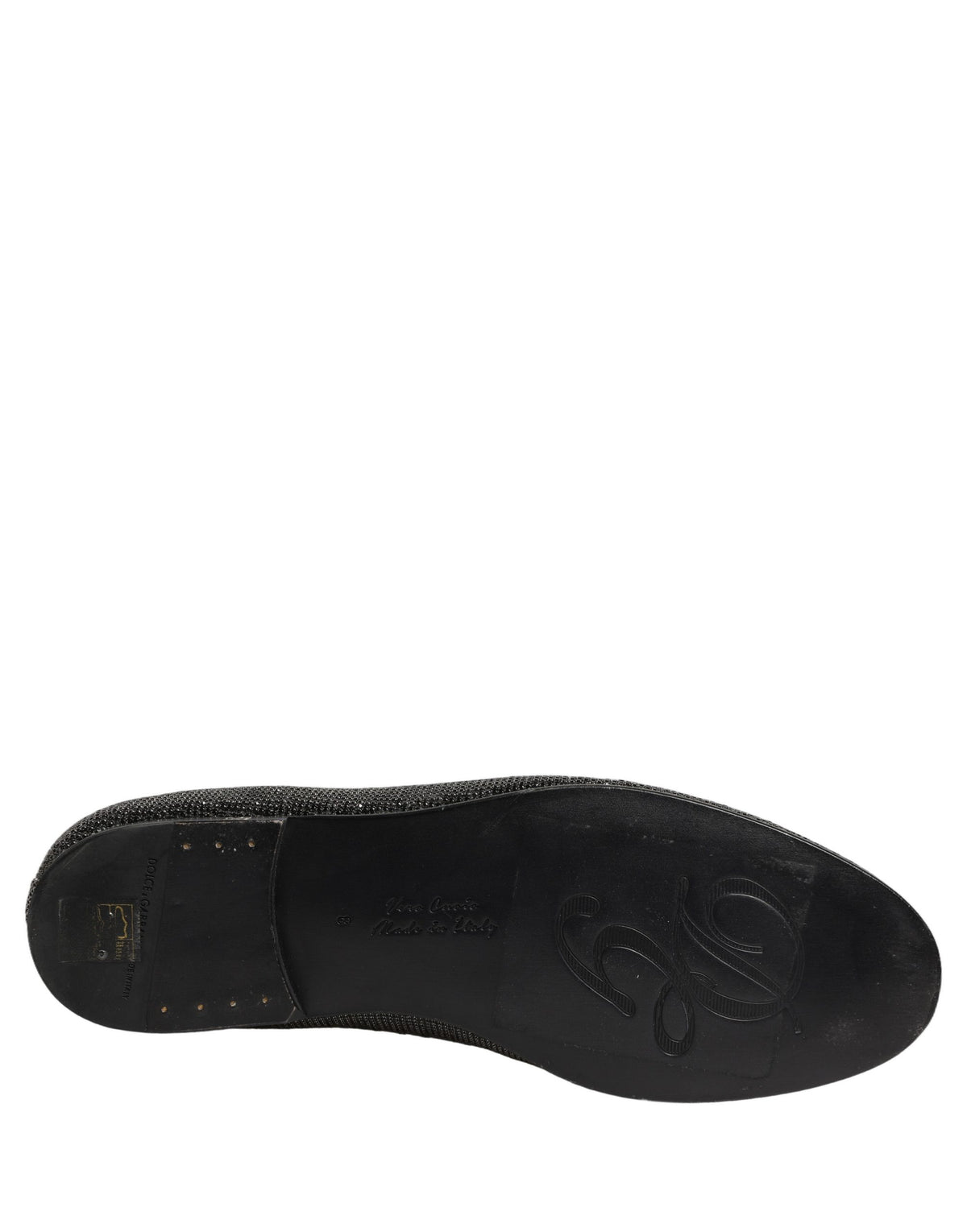 Black Crystal Embellished Men Loafers Shoes