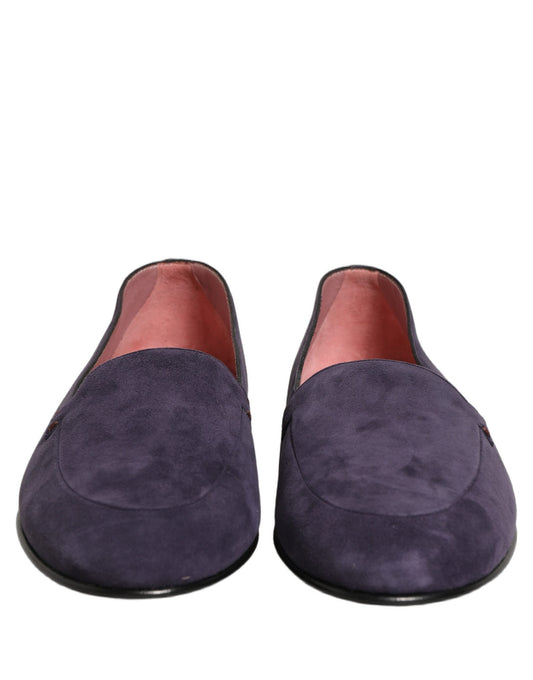 Violet Velvet Slip On Men Flats Loafers Shoes
