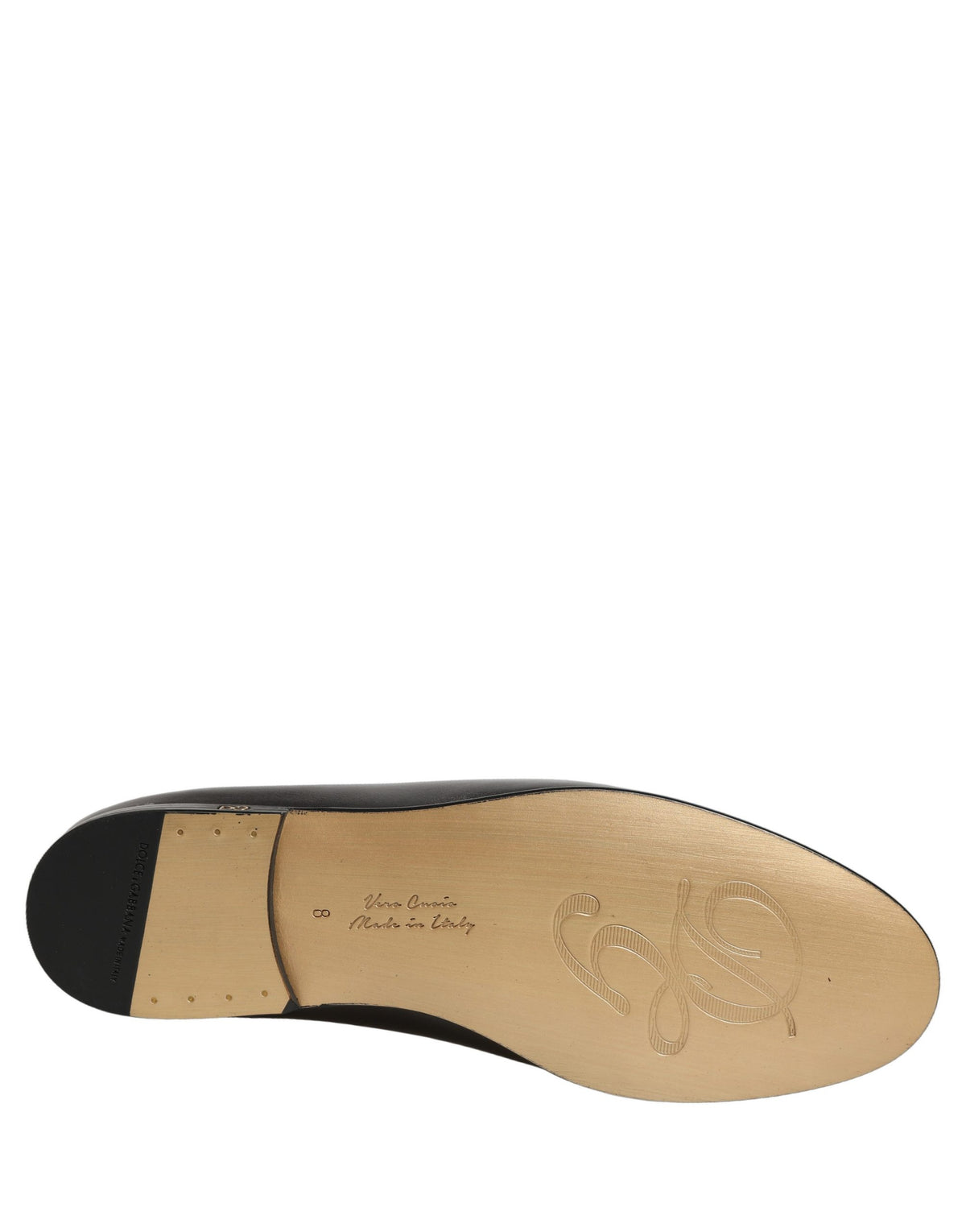 Silver Leather DG Logo Slip On Loafers Shoes