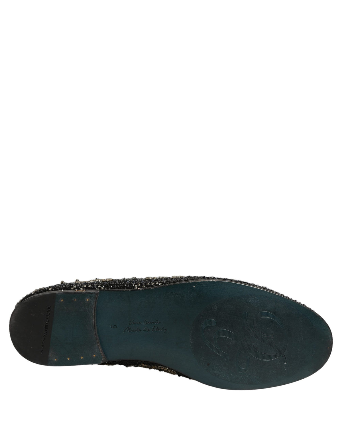 Black Rhinestone Embellished Loafers Shoes