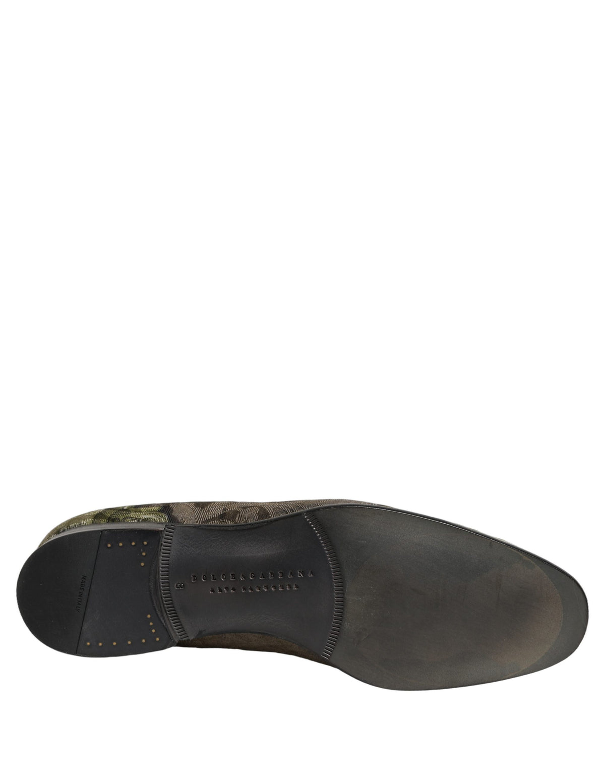 Brown Baroque Print Slip On Men Loafers Shoes