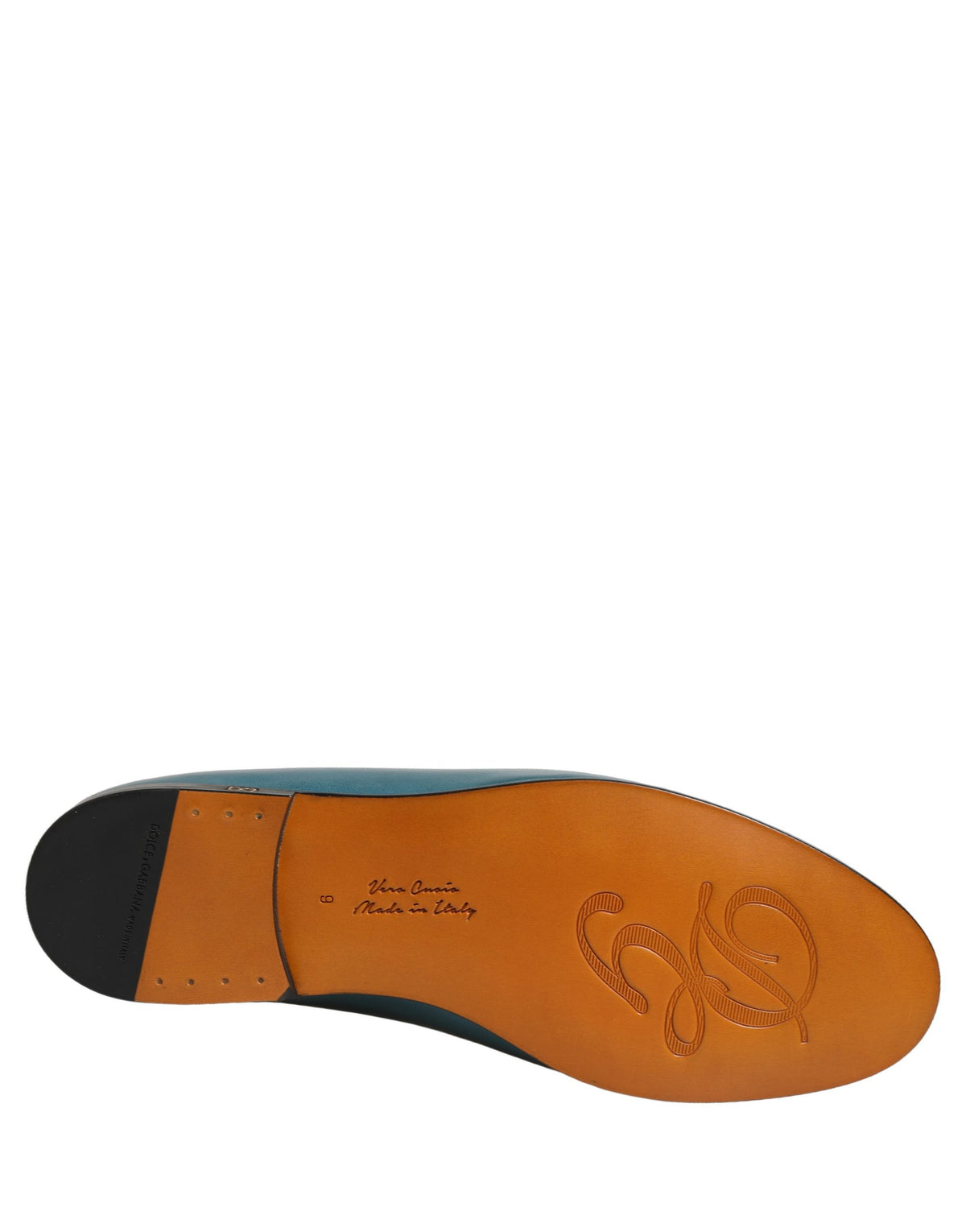 Blue Leather Logo Slip On Men Loafers Shoes