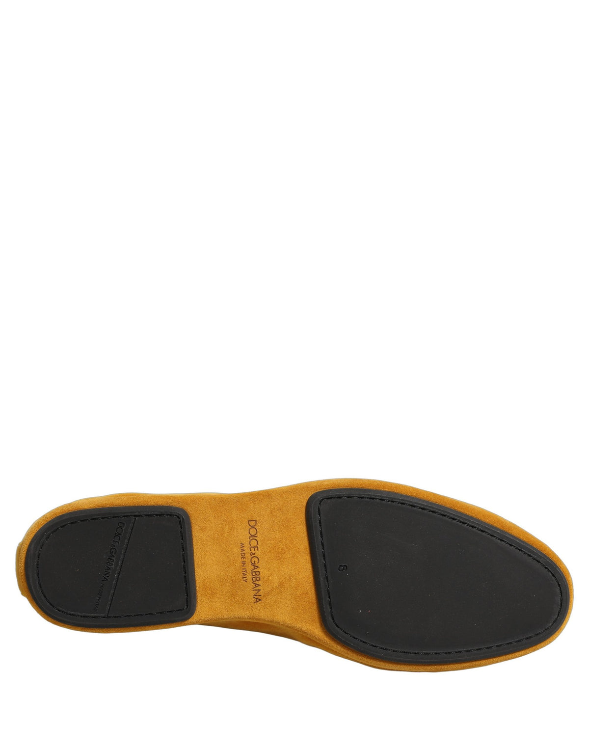 Yellow Velvet DG Heart Loafers Flats Shoes