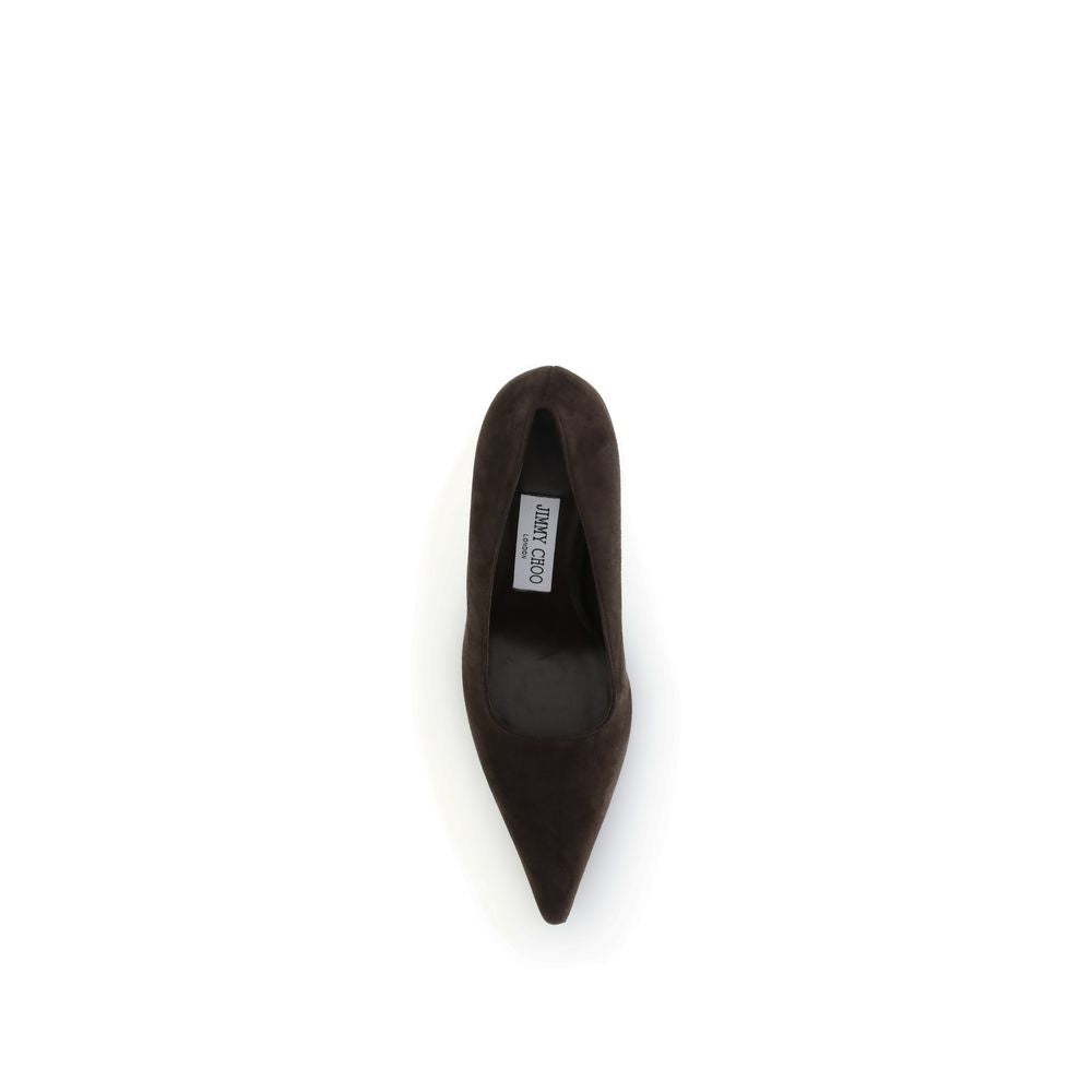 Brown Leather High Heel Pumps
