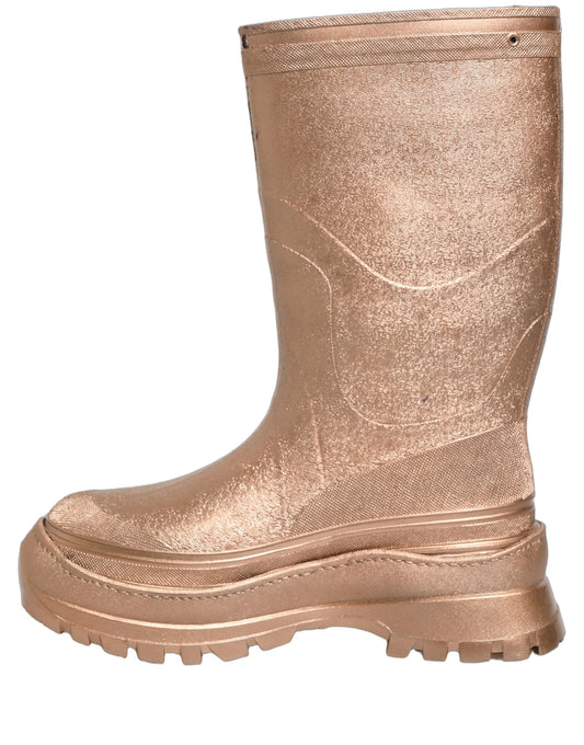 Rose Gold PVC Pull On Rain Boots Men Shoes