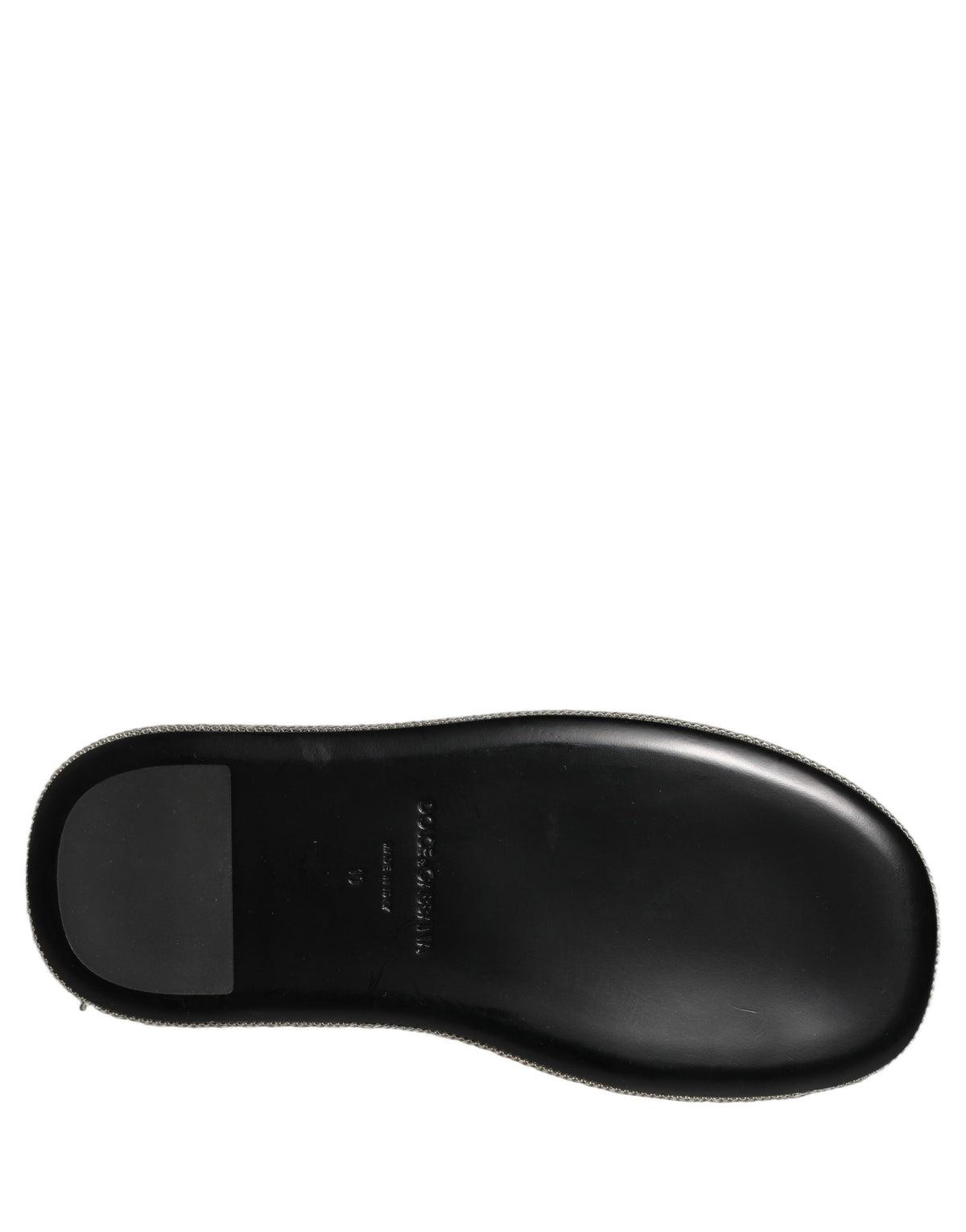 Black Crystal Embellished Platform Men Slides Shoes
