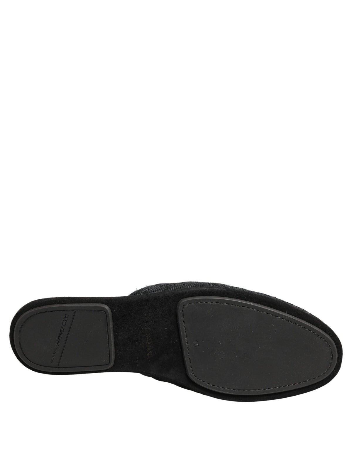 Black Floral Brocade Slides Slippers Shoes