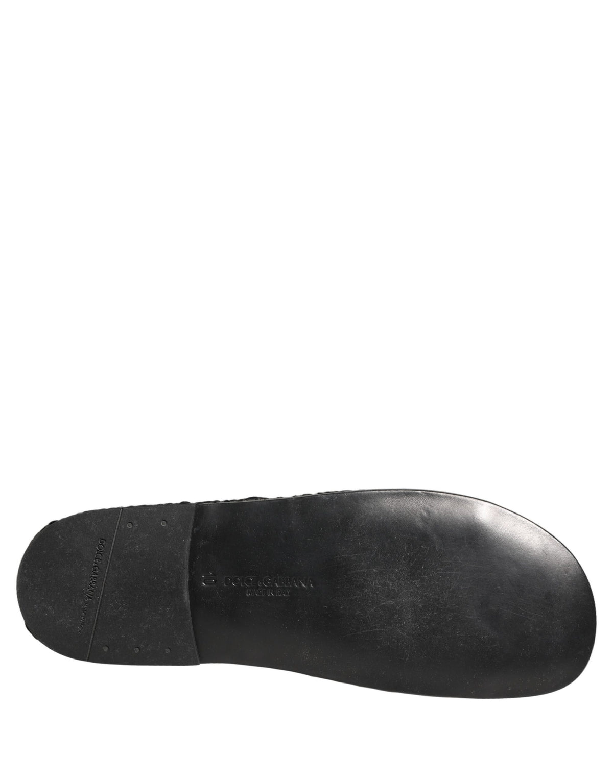 Black Fabric Woven Slides Sandals Flats Shoes