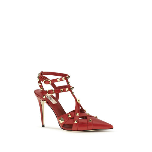 Red Goatskin High Heel Pumps