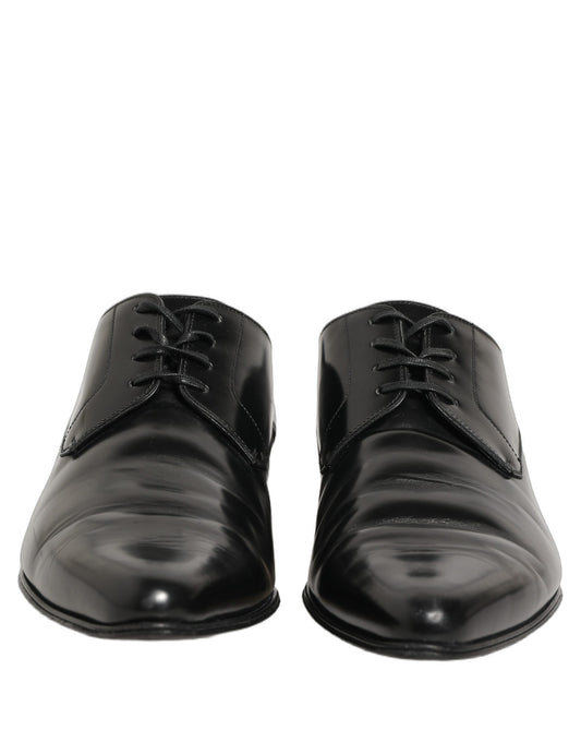 Black Leather Derby Dress Men Formal Shoes