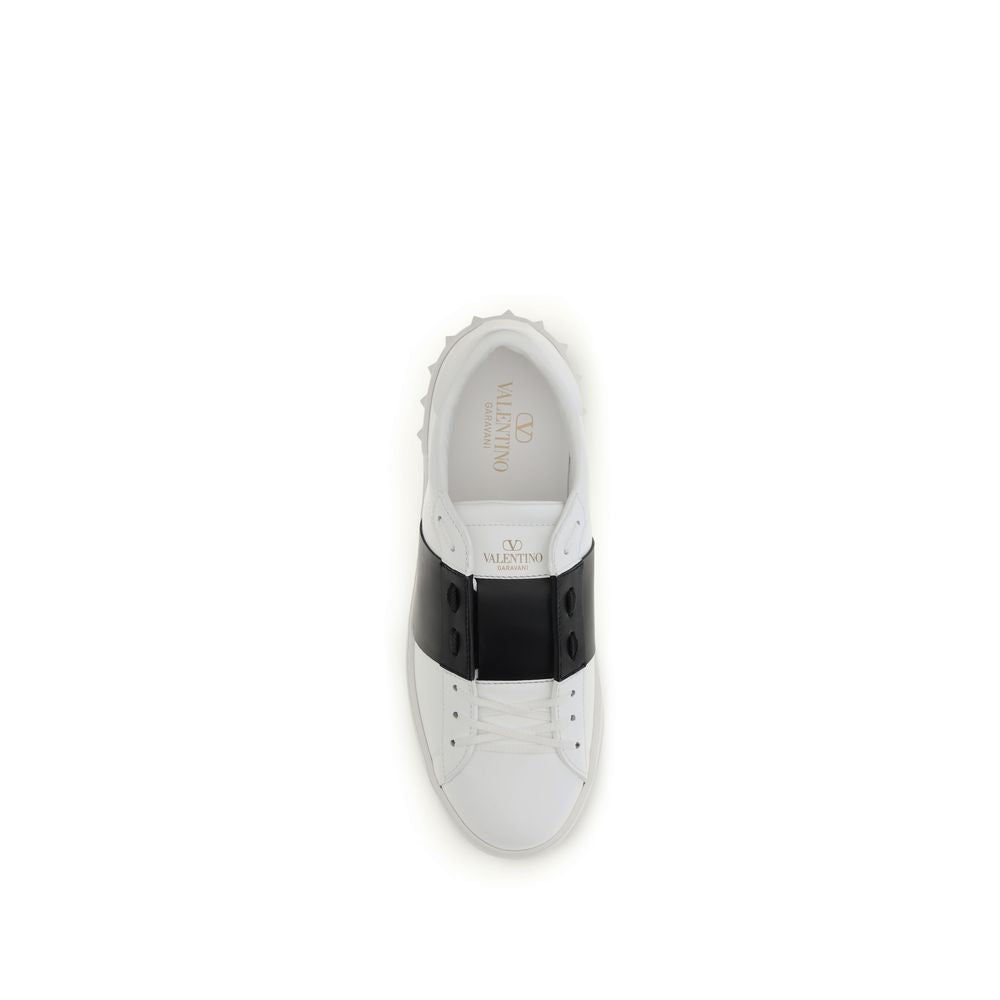 White Calf Leather Bos Taurus Low Top Sneakers