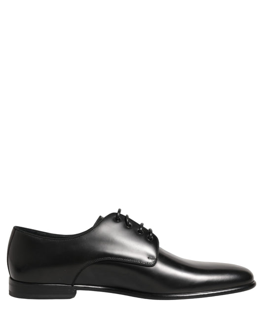 Black Leather Men Derby Dress Formal Shoes