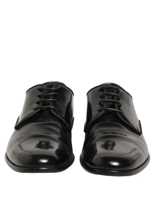 Black Leather Men Derby Dress Formal Shoes