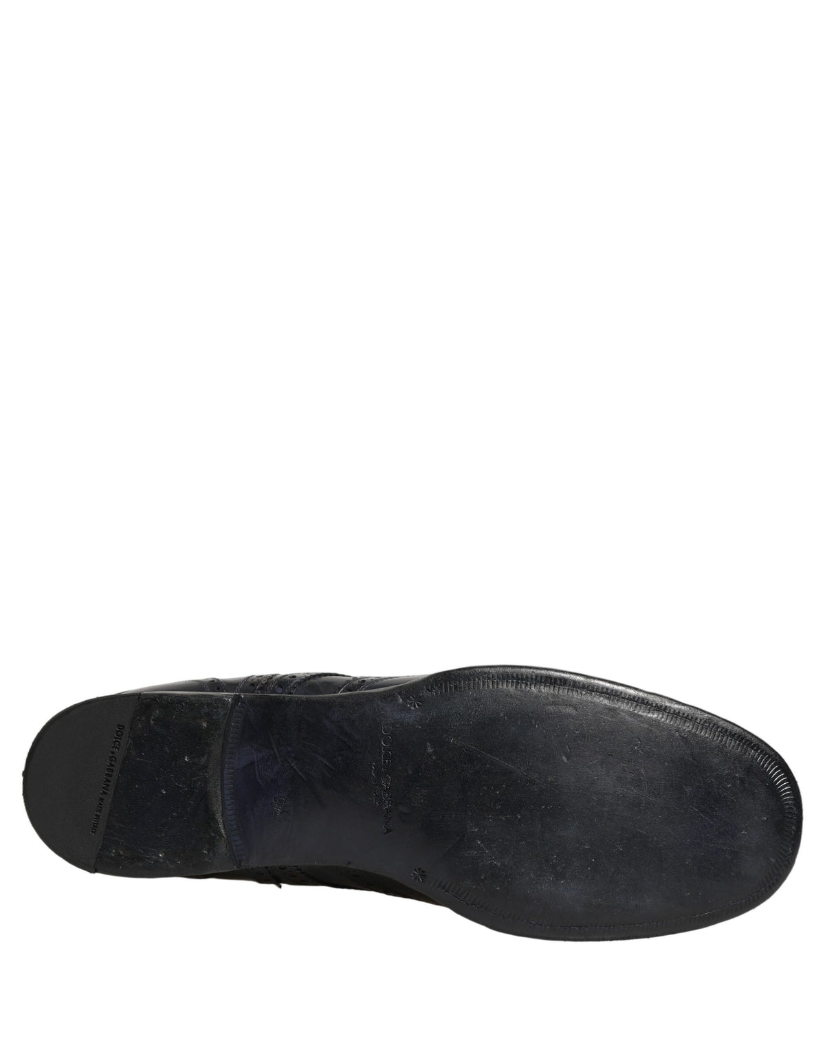 Blue Leather Derby Wingtip Formal Shoes