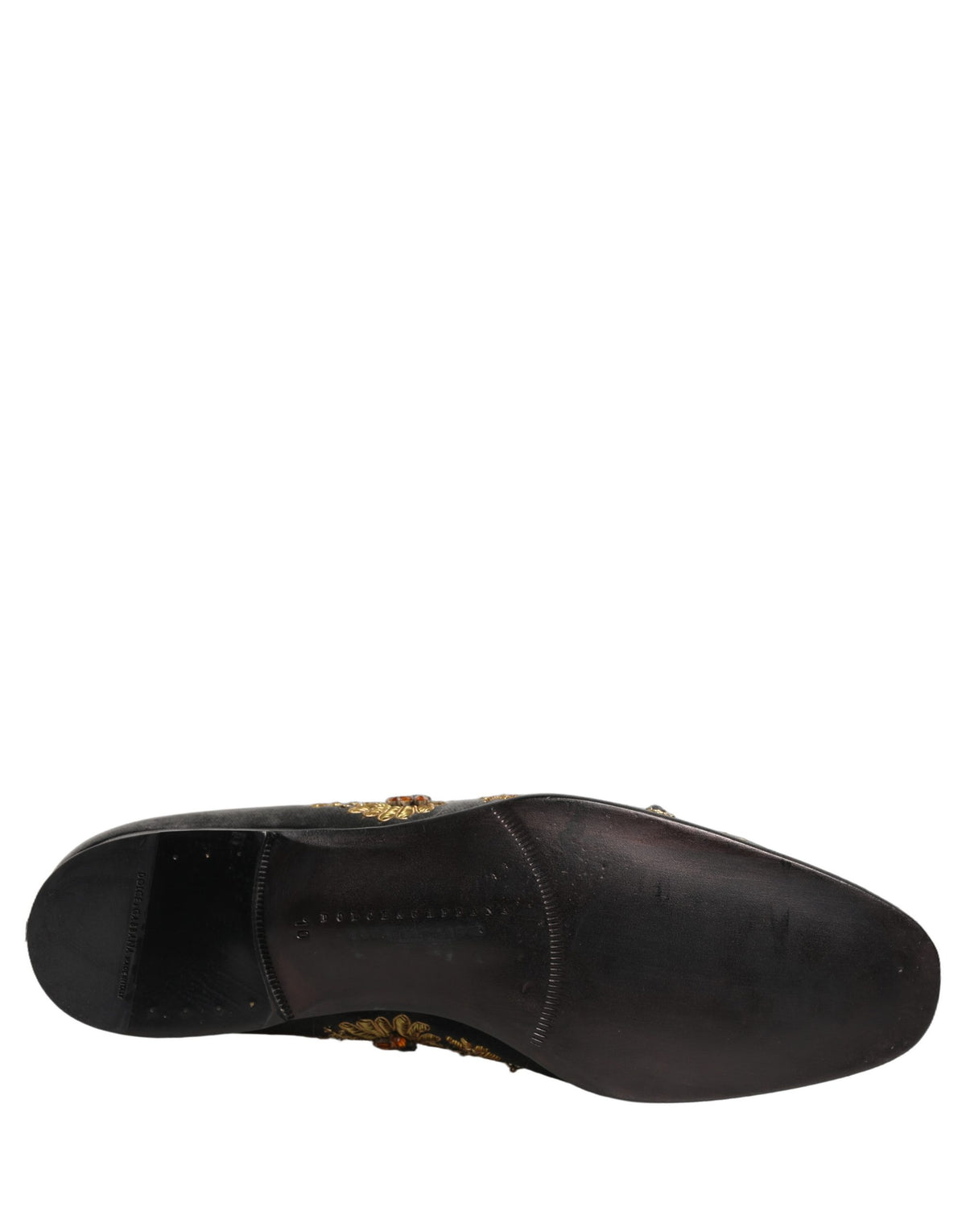 Black Velvet Embellished Dress Loafers Shoes