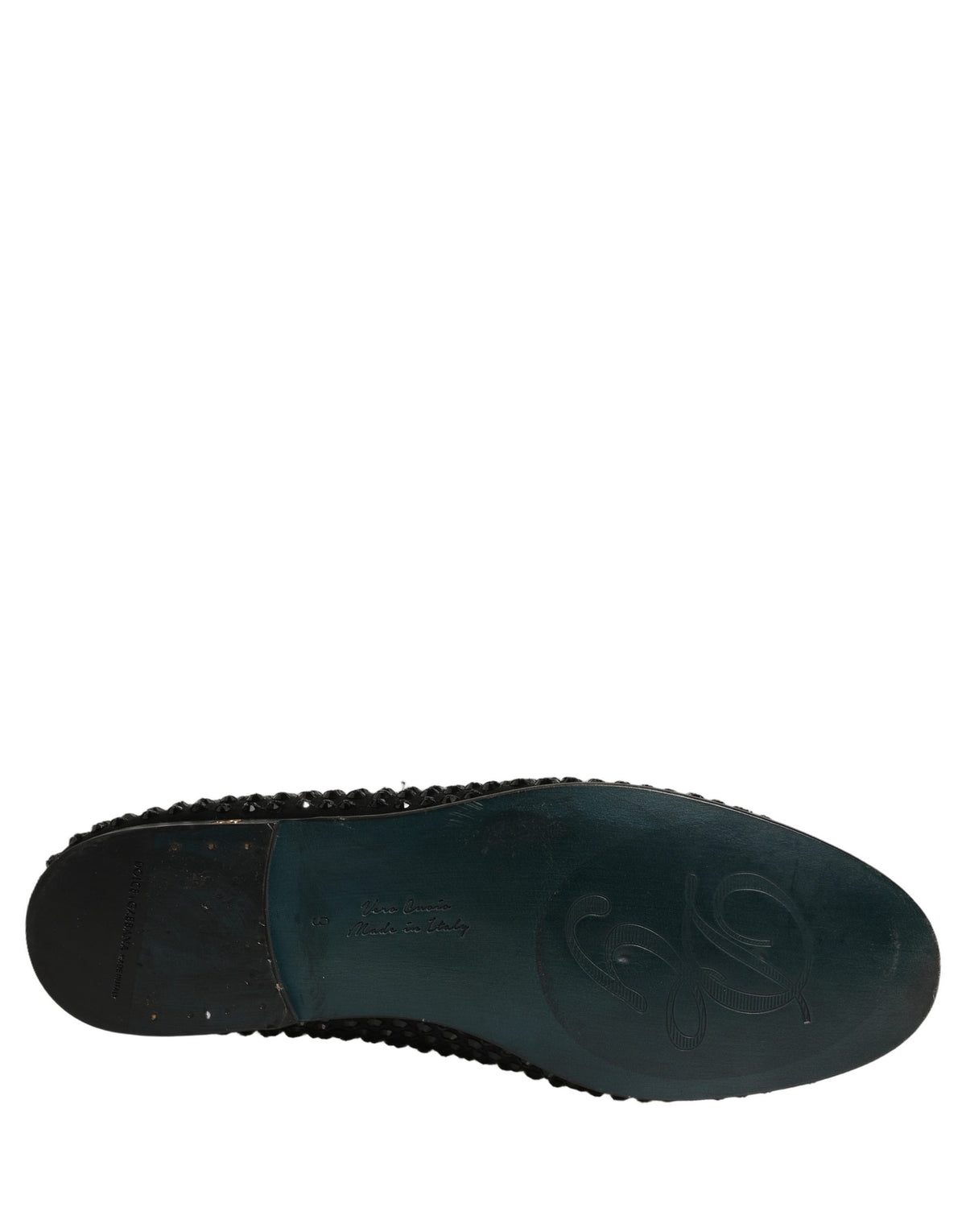 Black Rhinestone Embellished Loafers Shoes