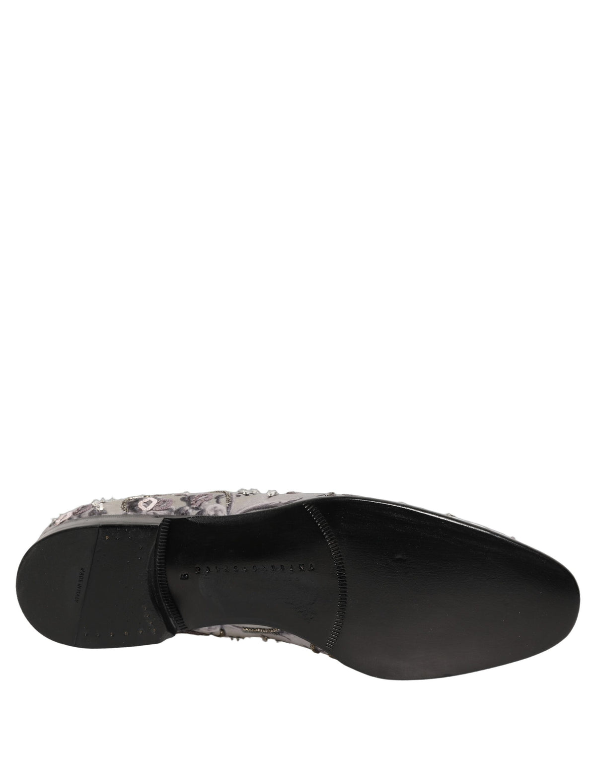 White Sequined Formal Slip On Loafers Shoes