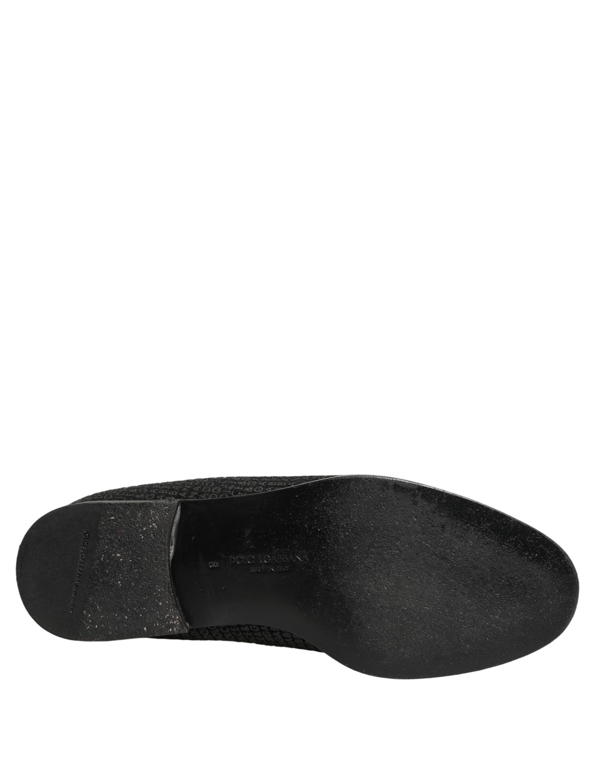 Black Logo Monogram Men Dress Loafers Shoes