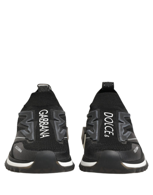 Black White Sorrento Slip-On Logo Sneakers Shoes