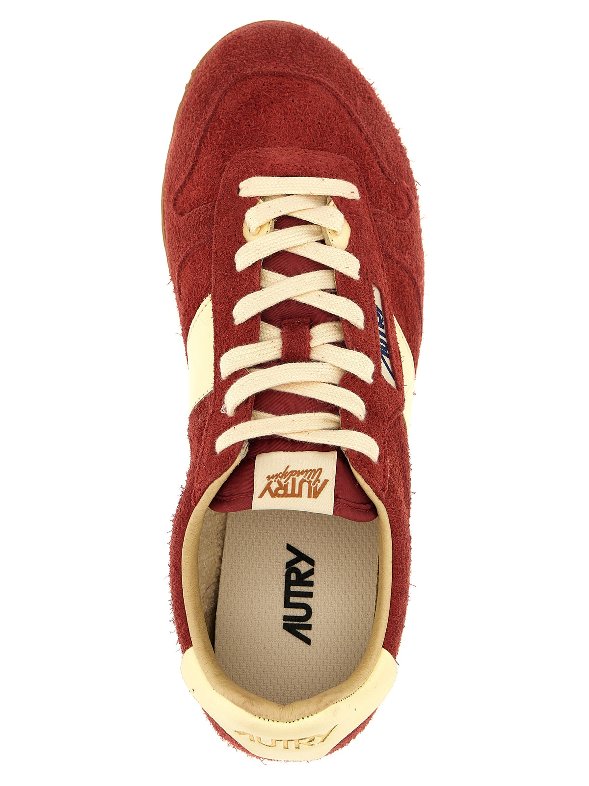 Red Leather Low Top Sneakers