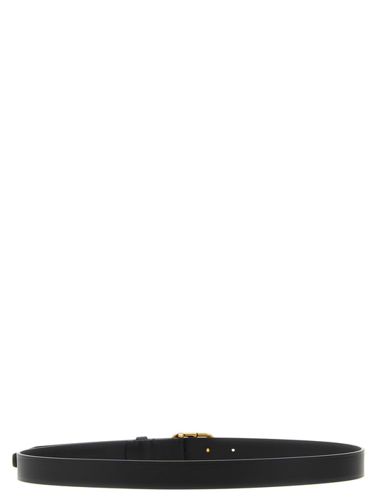Black Calfskin Thin Belt