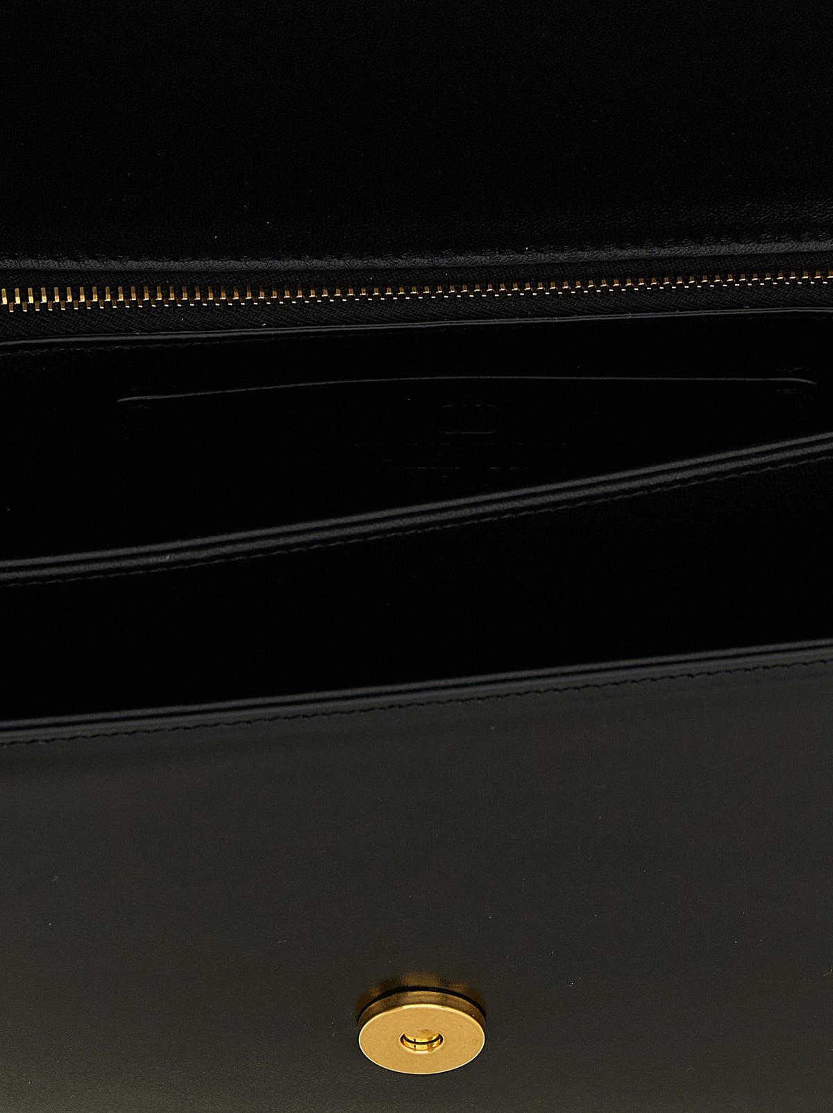Black Calfskin Shoulder Bag
