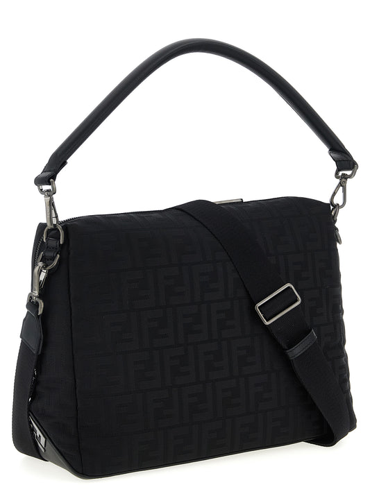 Black Polyamide Shoulder Bag