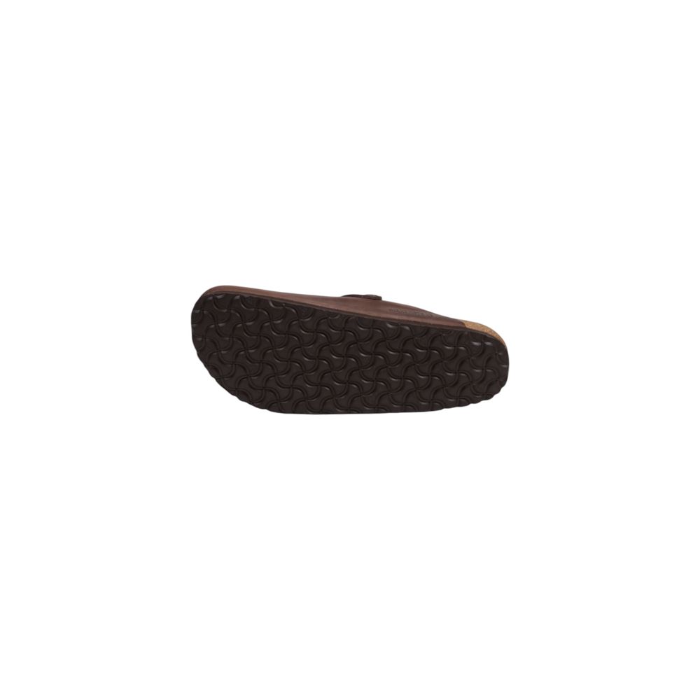 Brown Leather Flat Sandals