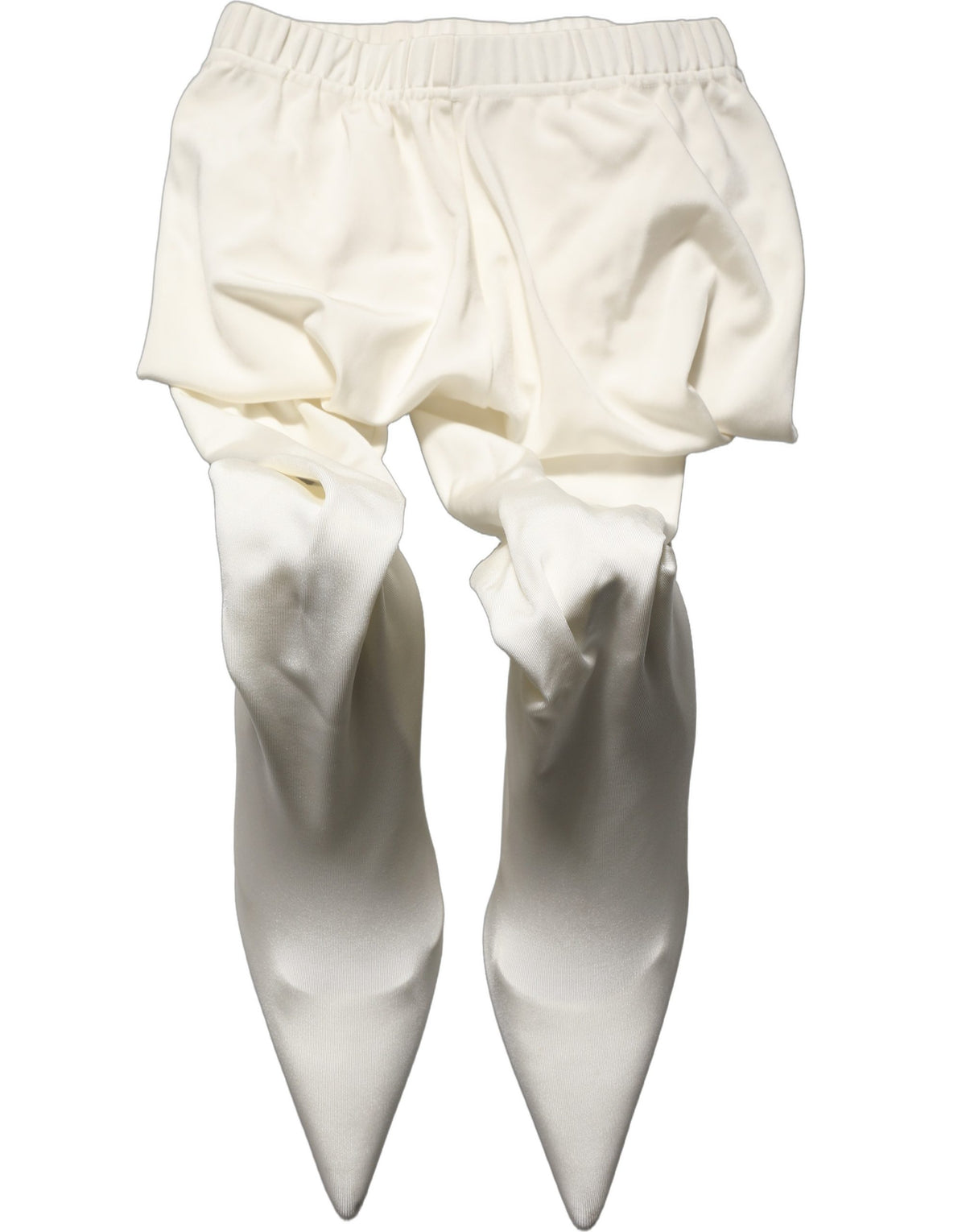 White High Heels Pumps Jersey Tights Shoes